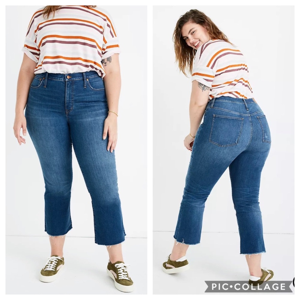 NWT Plus Madewell Raw Hem Cali Demi-Boot Jeans